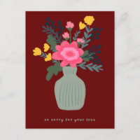 Condolências pela perda de flores personalizada