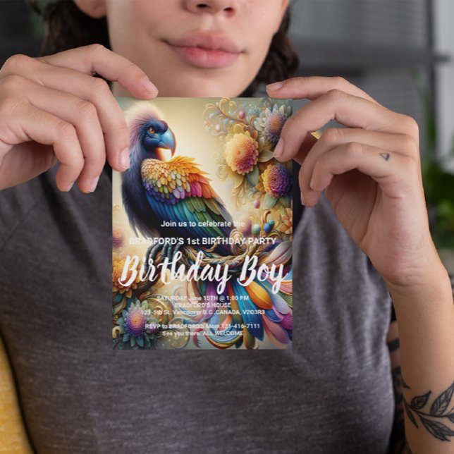 Cartão Postal Condor Empenado Vibrante Empoleirado no Topo do Ga (Criador carregado)