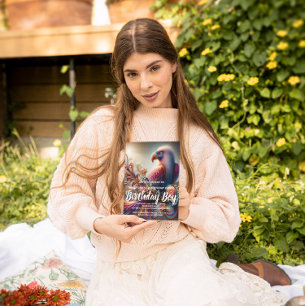 Cartão Postal Condor Vibrante Empoleirado no Topo de um Galho de