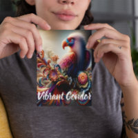 Condor Vibrante Empoleirado no Topo de um Galho de