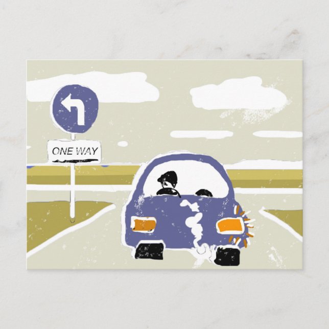 Cartão Postal Condução de automóveis (Frente)