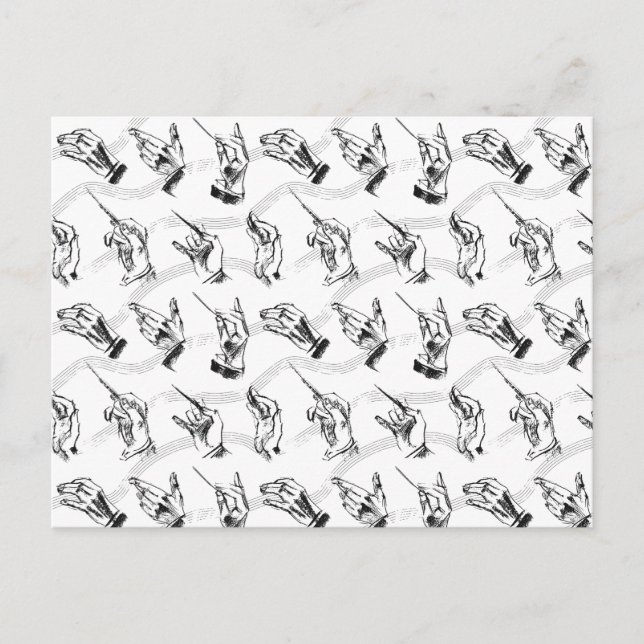 Cartão Postal Condutor (padrão a preto e branco) (Frente)
