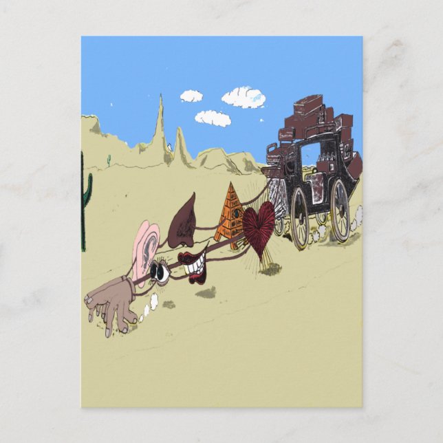 Cartão Postal Conduzir Os Seus Sentidos (Frente)