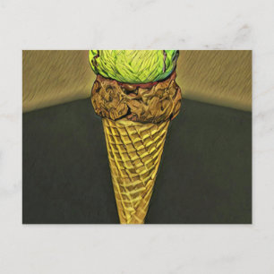 Cartão Postal cone de sorvete de Verão