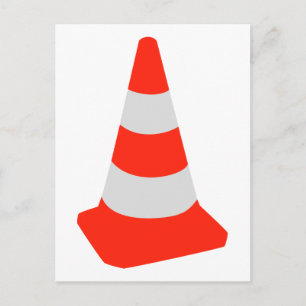 Cartão Postal cone de tráfego