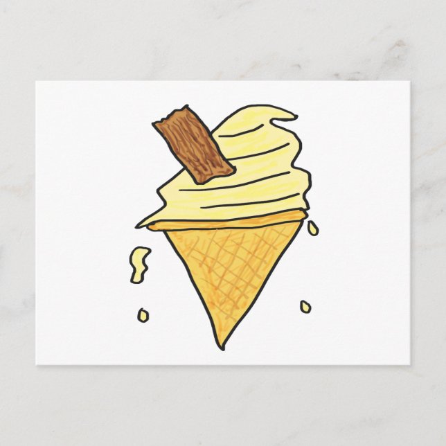 Cartão Postal Cone sorvete (Frente)