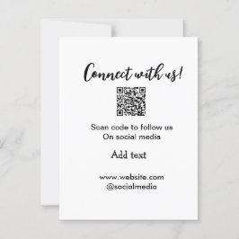 Cartão Postal Conectar-se a nós digitalizar código QR adicionar 