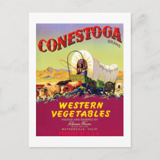 Cartão Postal Conestoga - Produtos Hortícolas Ocidentais