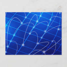 Cartão Postal Conexões de rede azul e branca