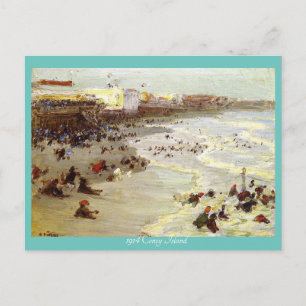 Cartão Postal "Coney Island 1914, por EH Potthast"