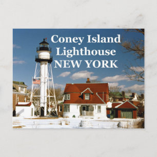 Cartão Postal Coney Island Lighthouse, Cartão-postal de Nova Ior