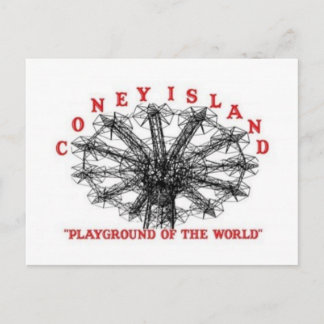 Cartão Postal Coney Island New York - Playground of the World