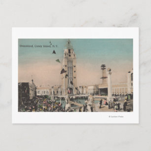 Cartão Postal Coney Island, NY - Dreamland Ride