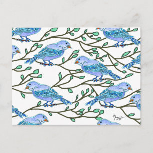Cartão Postal Conferência azul do pássaro
