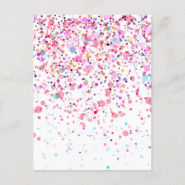 Cartão Postal Confete Colorido Personalizado para Qualquer Ocasi