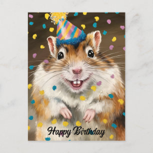 Cartão Postal Confete de Gerbil Mongol