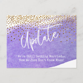 Cartão Postal Confetti Purple Brush Pincel Adiada Atualização do