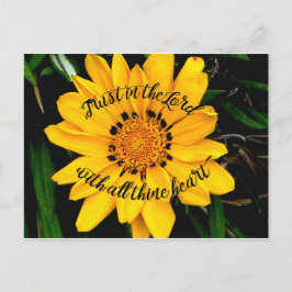 Cartão Postal Confiança no senhor Brilhante Amarelo Flor
