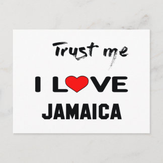 Cartão Postal Confie em mim que amo a Jamaica.