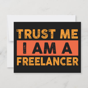 Cartão Postal Confie em mim, sou freelancer