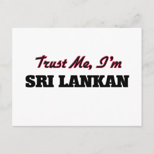 Cartão Postal Confie em mim sou Sri Lankan