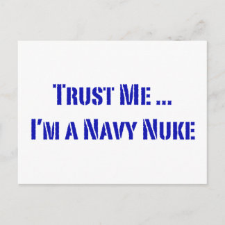 Cartão Postal Confie em mim, sou um Marinho Nuke