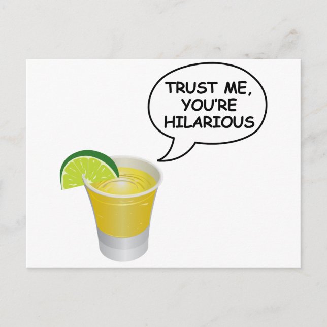 Cartão Postal Confie em mim - Tequila (Frente)