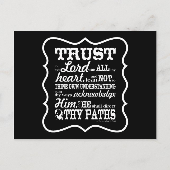 Cartão Postal Confie no Senhor (Frente)