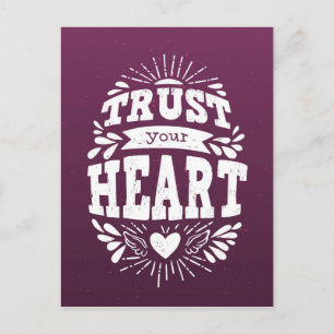 Cartão Postal Confie no seu coração