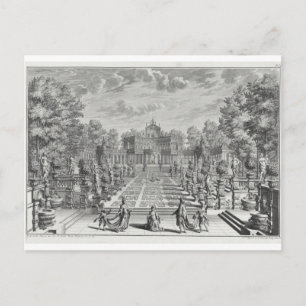 Cartão Postal Configuração de uma ópera em um jardim, de 'Archit