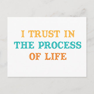 Cartão Postal Confio no processo de afirmação da vida