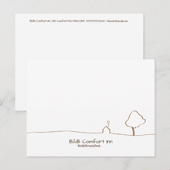Cartão Postal Conforto B&B (Frente/Verso)