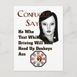 Cartão Postal Confucis Says