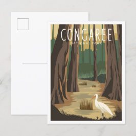 Cartão Postal Congaree National Park - Ilustração da Carolina do