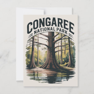 Cartão Postal Congaree National Park South Carolina Wilderness