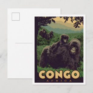 Cartão Postal Congo África Viagens Antigas 