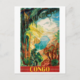 Cartão Postal Congo, Rio Congo, África, paisagem, colheita