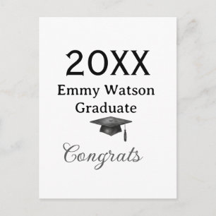 Cartão Postal congrats formatura nome coração letra negrito 20XX