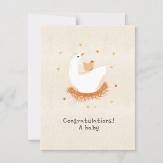 Cartão Postal Congratulations a baby chick
