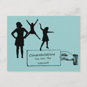 Cartão Postal Congratulations You Win The Internet Postcard
