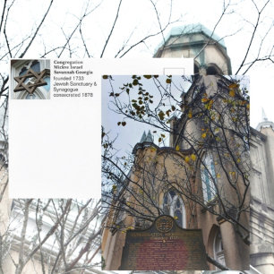 Cartão Postal Congregação de Savannah Mickve Israel Fotográfico