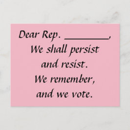 Cartão Postal Congresso persiste resiste lembre-se de votar