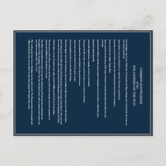 Cartão Postal Conhecimentos comuns aos cristãos