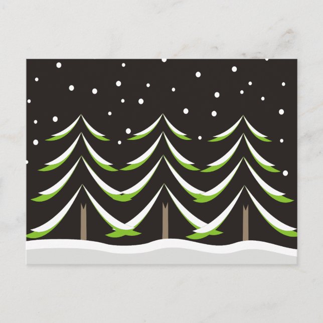 Cartão Postal Coníferas no Wnter (Frente)