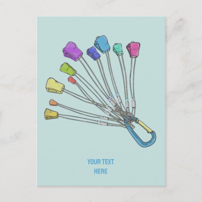 Cartão Postal Conjunto colorido de loucos de escalada (Frente)