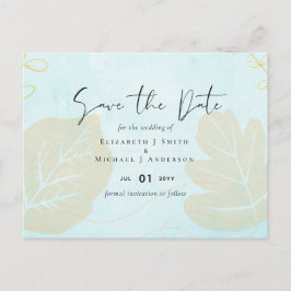 Cartão Postal Conjunto de Casamentos de Abstrato Dourado de Past