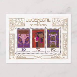 Cartão Postal Conjunto de Selos Postais Vintage Alemanha Jugends