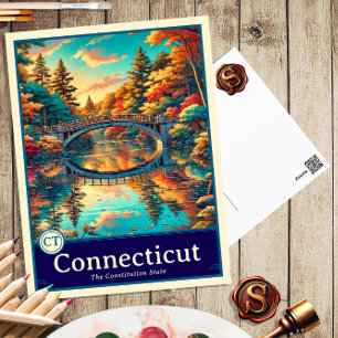 Cartão Postal Connecticut   Cartão-postal Sombreado do Cel do Es