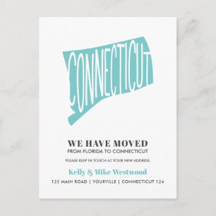 Cartão Postal CONNECTICUT Movimentamos novo endereço Novo lar