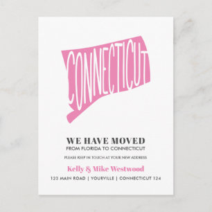 Cartão Postal CONNECTICUT Movimentamos novo endereço Novo lar